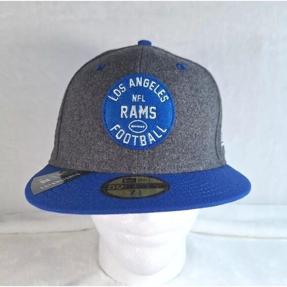 New Era Los Angeles Rams 1937 On Field Sideline 59FIFTY Fitted Hat Sz 7 1/2 - Picture 1 of 8